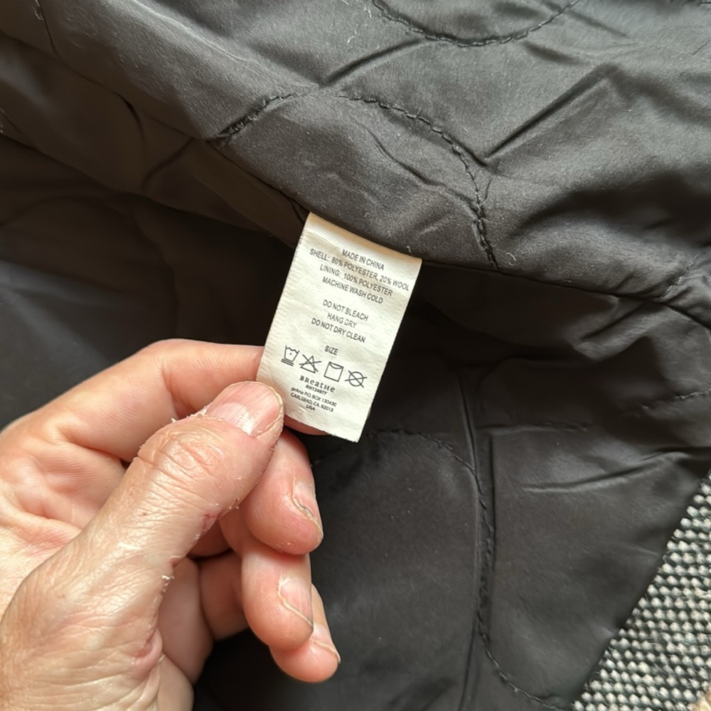 Prana Wool Toggle Jacket, Size Medium - image 4